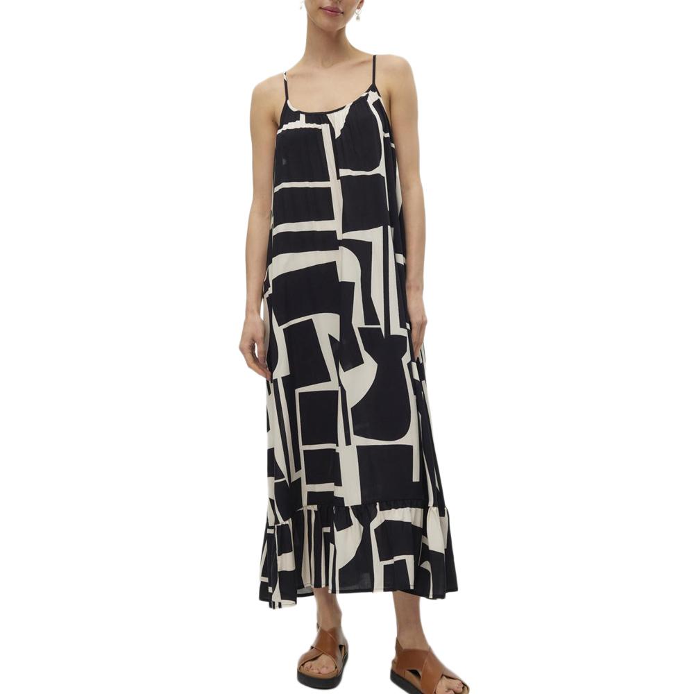 Kleid Schwarz/Beige Frau Vero Moda Easy günstig