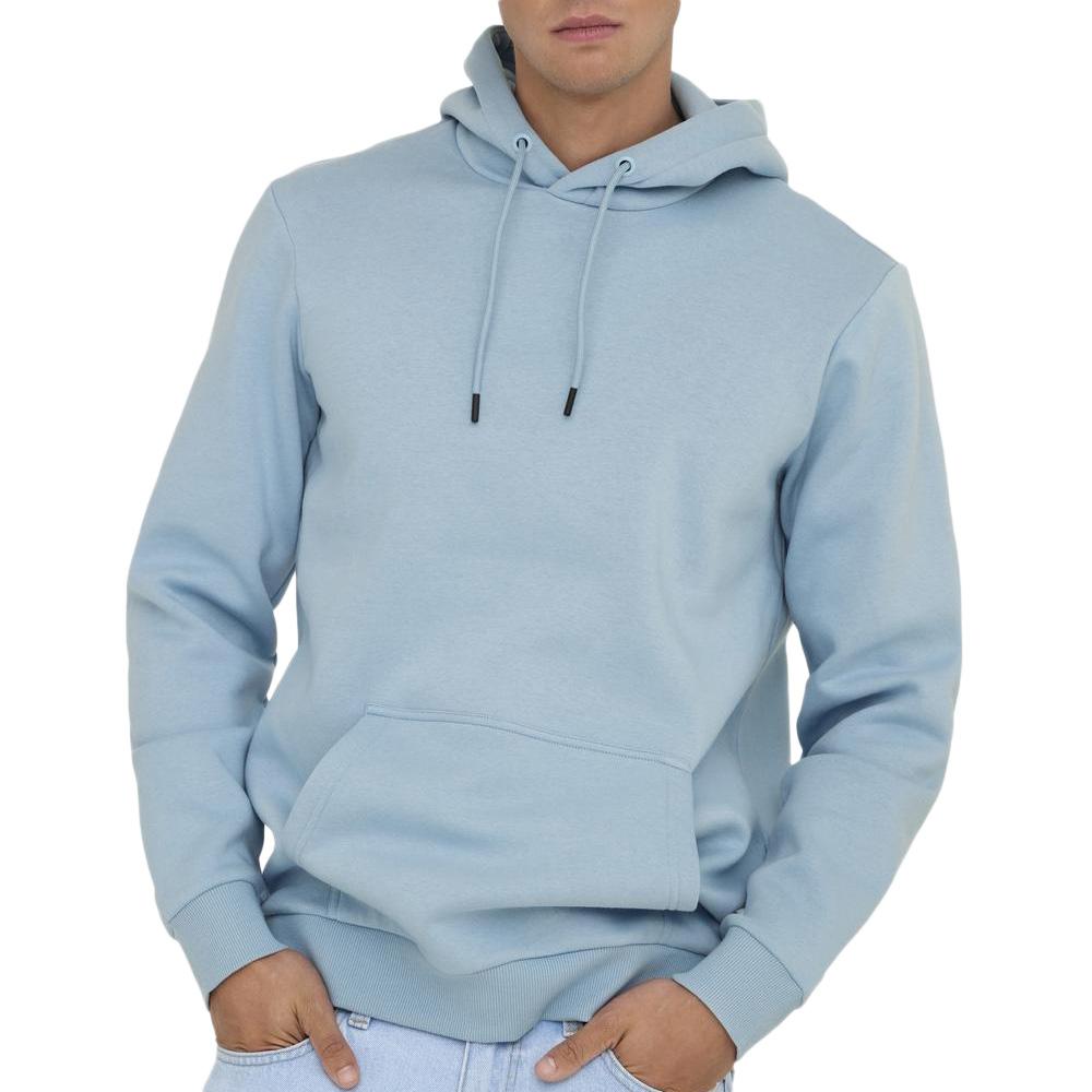 Mittelblaues Kapuzensweatshirt Mann Only &amp; Sons Ceres günstig