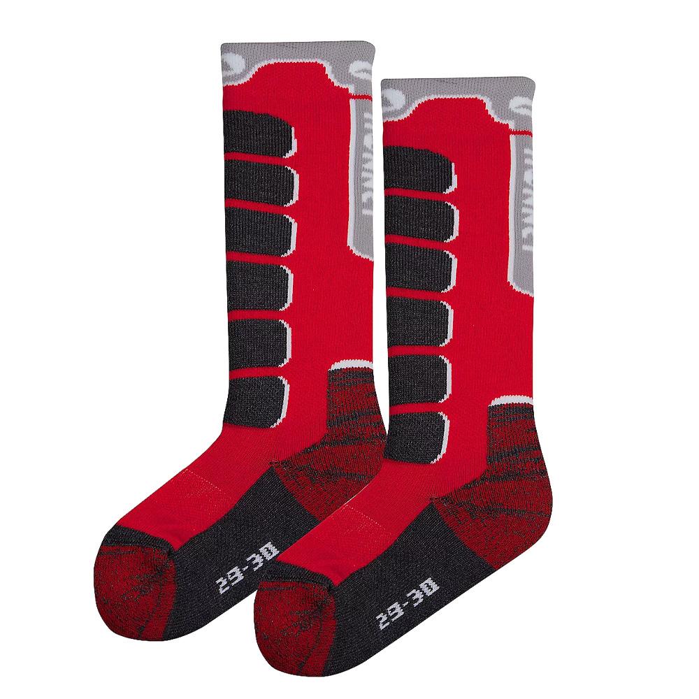 X1 Par de calcetines rojos/negros para hombre, cortos, para snowpark barato