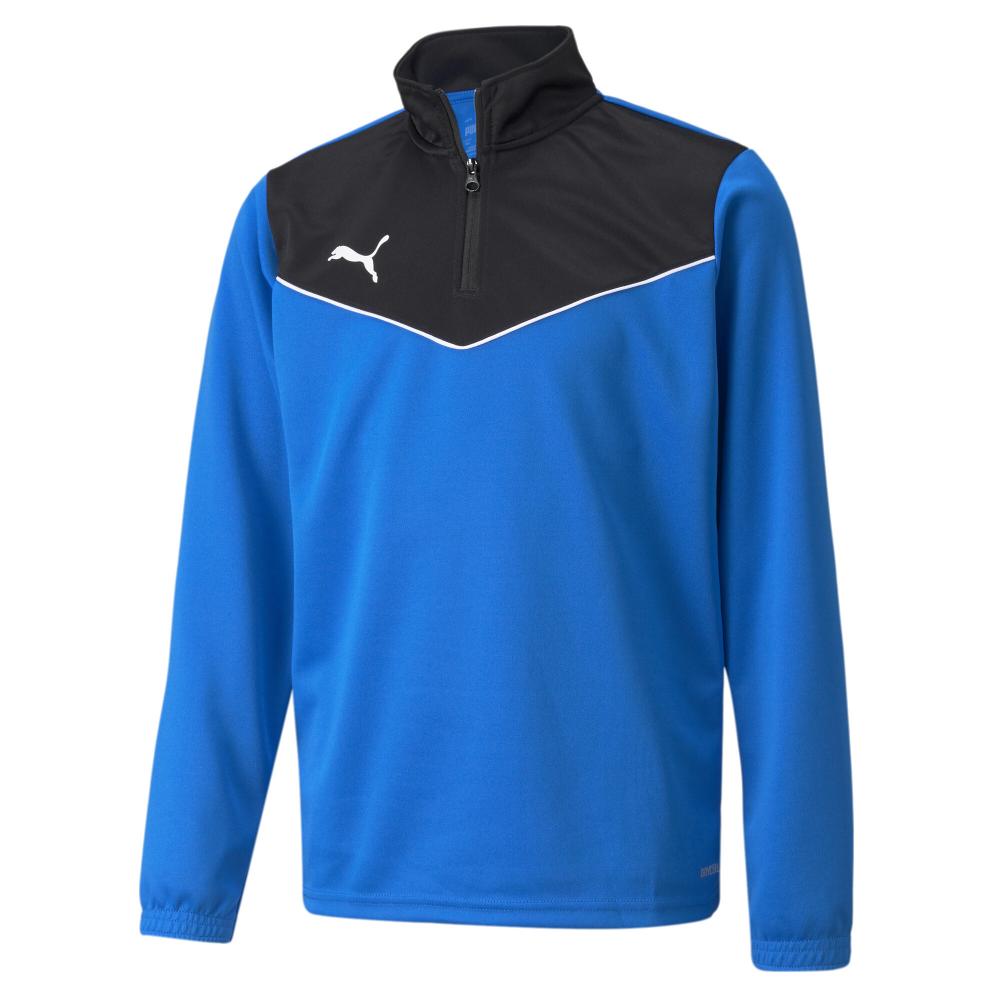 Boys' Puma Indrise 1/4 zip sweatshirt Black/Blue affordable