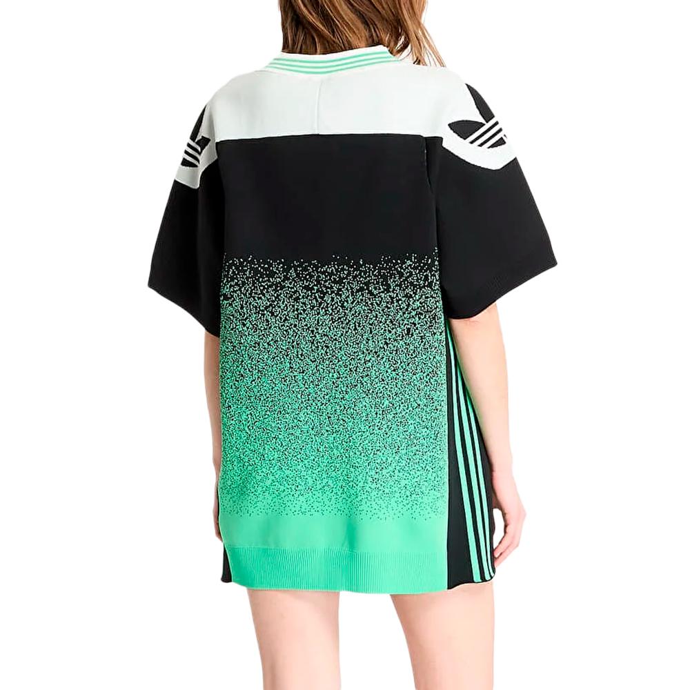 Camiseta de baloncesto Adidas Verde/Negra, Mujer ver 2