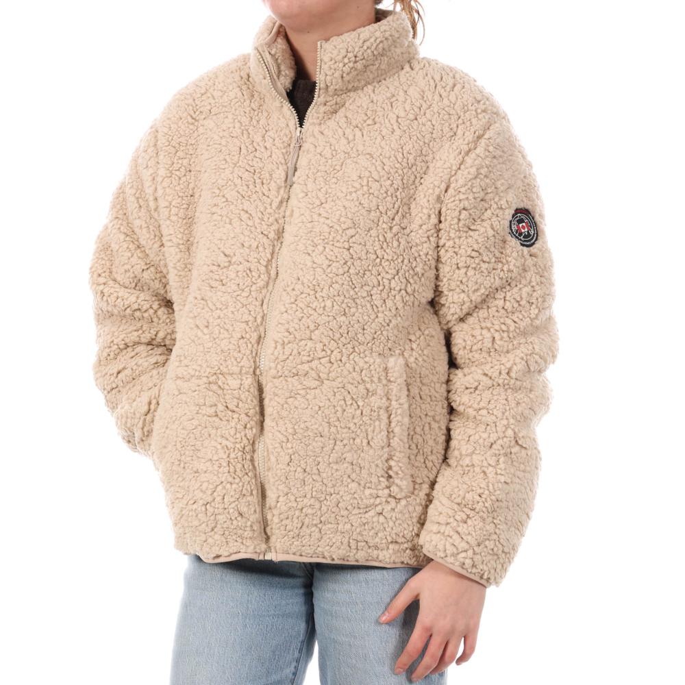 Sherpa Beige Women's Full Compagnie des Amériques Zip Jacket günstig