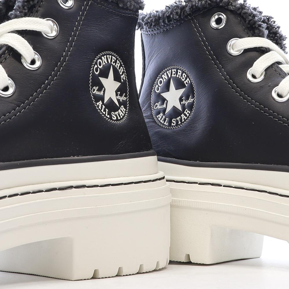 Schwarze Sneakers Frau Converse Chuck Taylor All Star Lugged Ansicht 7