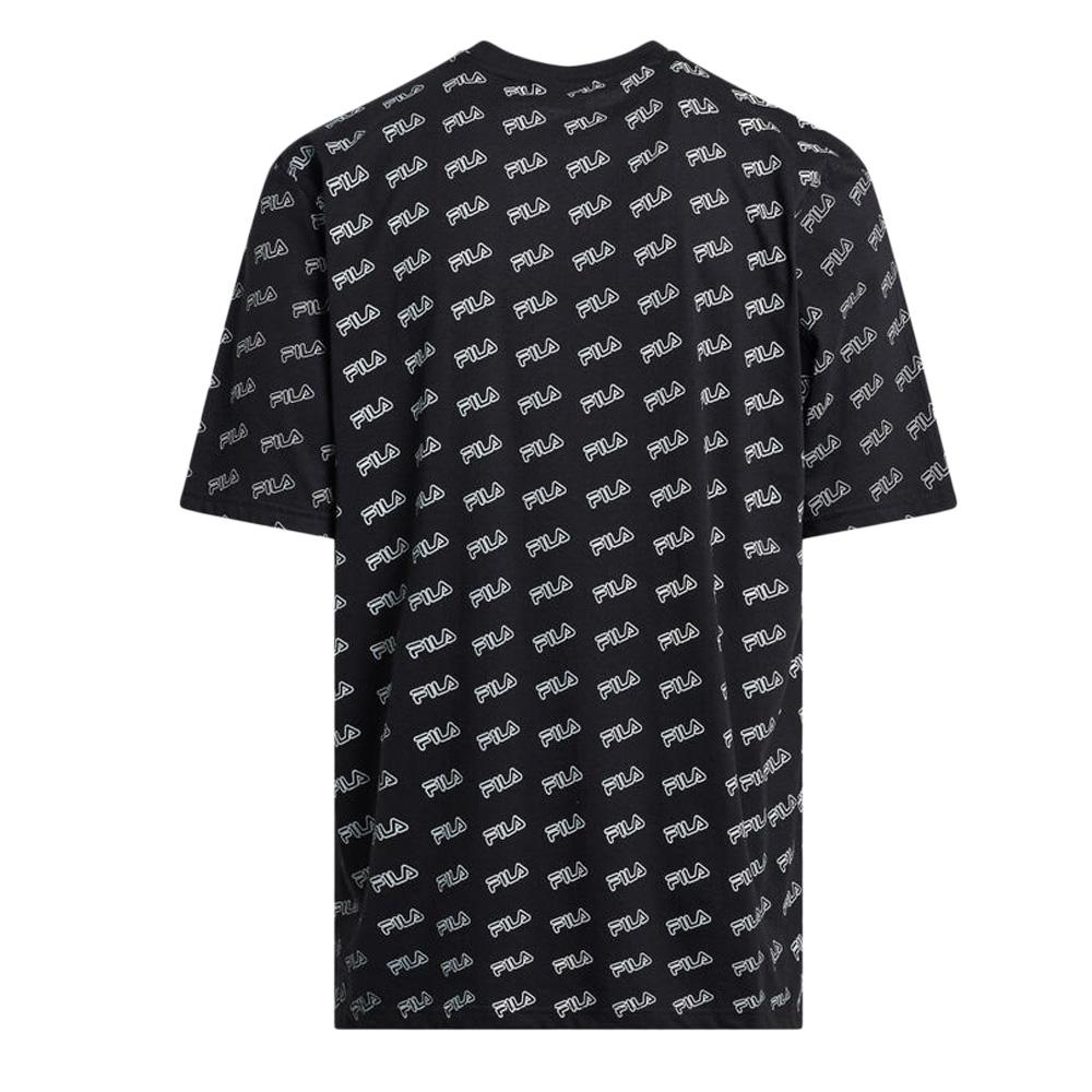 Camiseta Fila Flat Print Negra Hombre ver 2