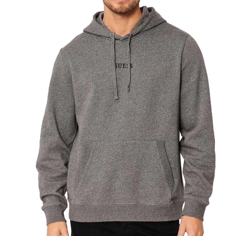 Sudadera con capucha gris Guess Roy para hombre barato