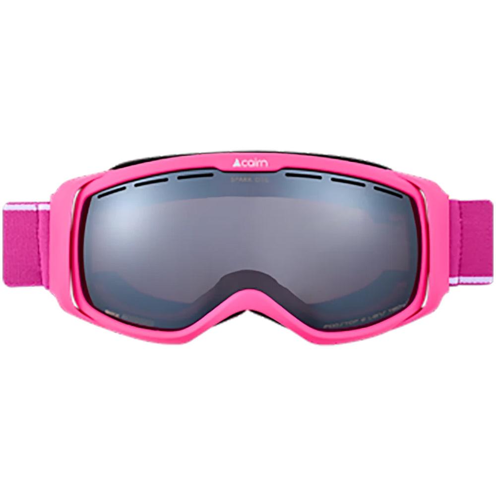 Fuchsia-rosa Skibrille für Mädchen Cairn Spark OTG Ansicht 2