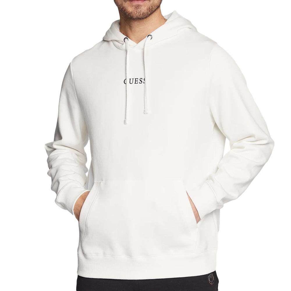 Sudadera con capucha blanca Guess Roy para hombre barato