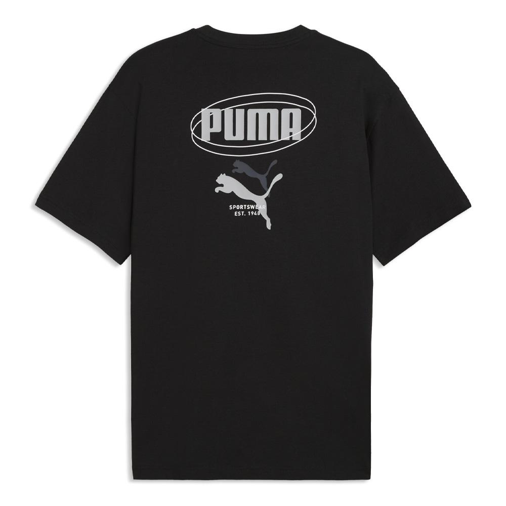 T-Shirt Noir Homme Puma Relaxed vue 2