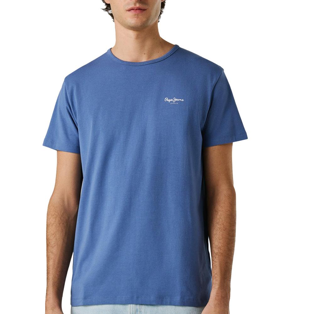 Camiseta de hombre azul marino Pepe jeans Originalss barato