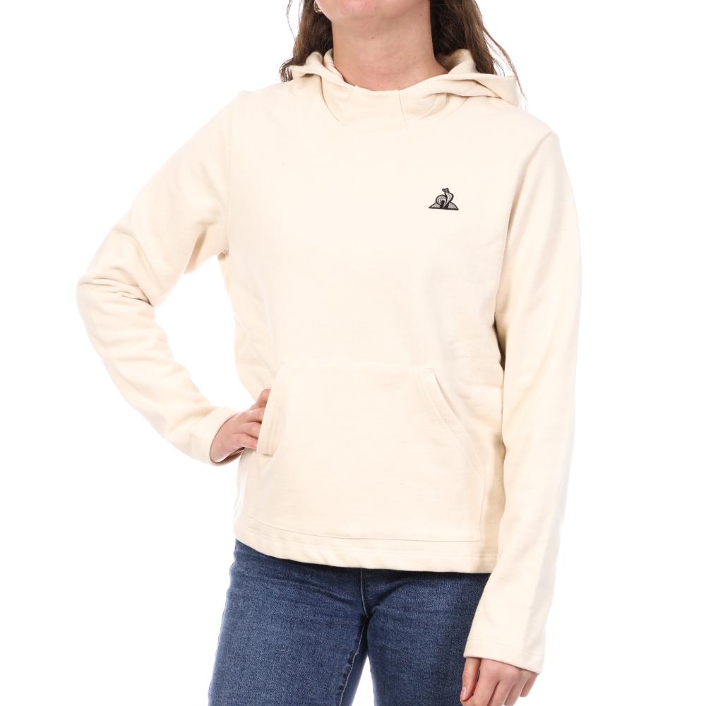 Sweat à Capuche Écru Femme Le Coq Sportif Hoody N°8 pas cher