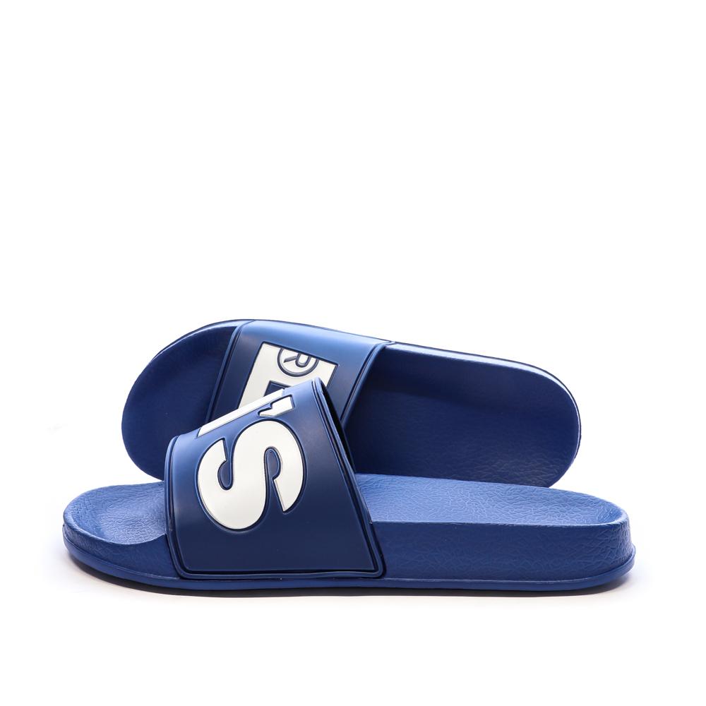 Claquettes Bleu Garçon Levi's June pas cher