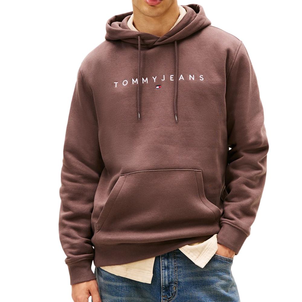 Sweat Marron Homme Tommy Hilfiger Tjm Reg Linear pas cher