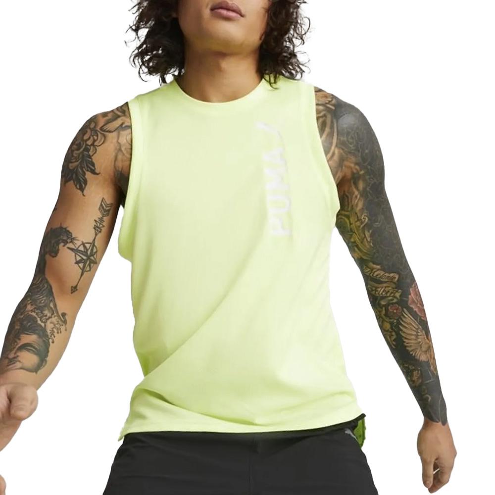 Débardeur de Sport Jaune Fluo Homme Puma Fit Ultrabreath pas cher