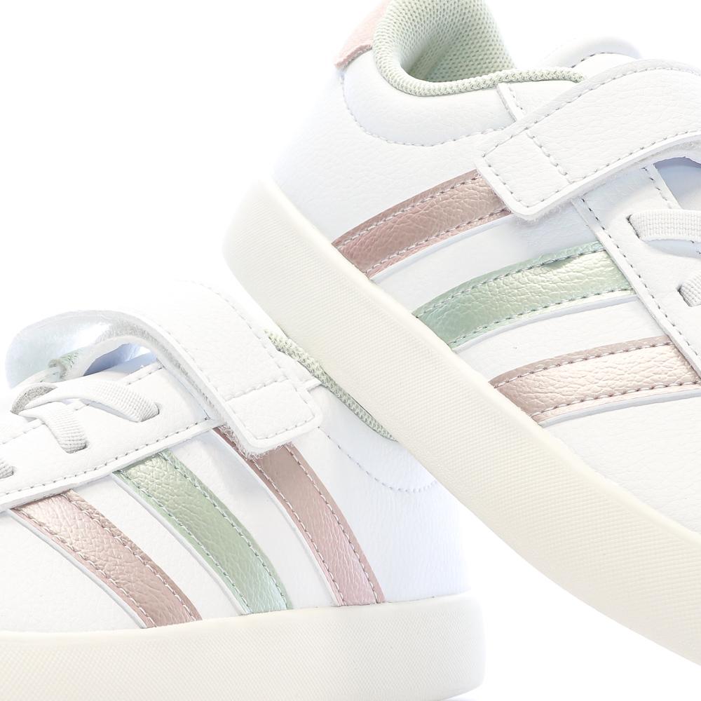 Zapatillas Adidas Vl Court Blanco/Rosa Niña ver 7
