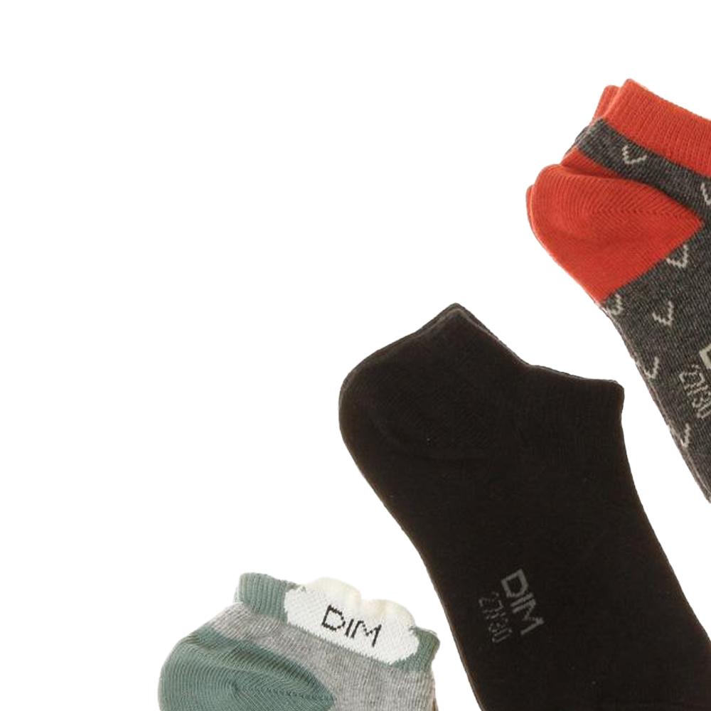 3x Paires de Chaussettes Grises/Rouge/Bleu à Motifs Fille Dim Fantaisie vue 2