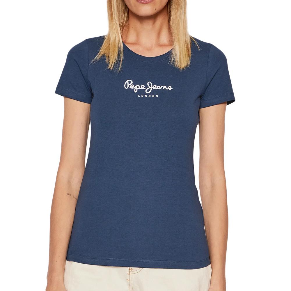 Marine T-Shirt Frau Pepe Jeans New Virginia günstig