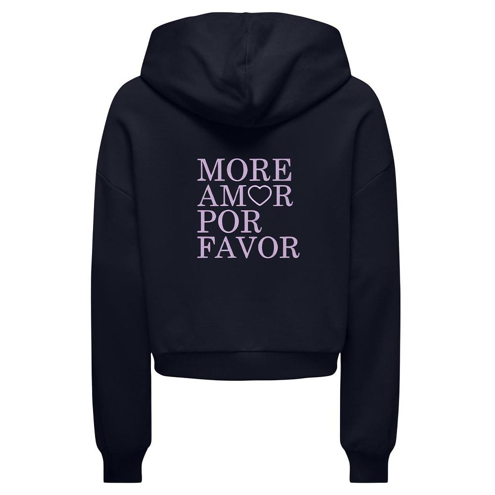 Sudadera con capucha negra para niña ONLY Amor Life ver 2