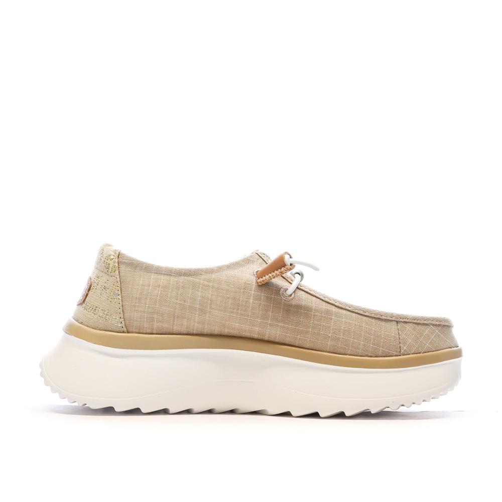 Zapatillas Mujer Hey Dude Wally Sport Mesh Beige/Oro ver 2
