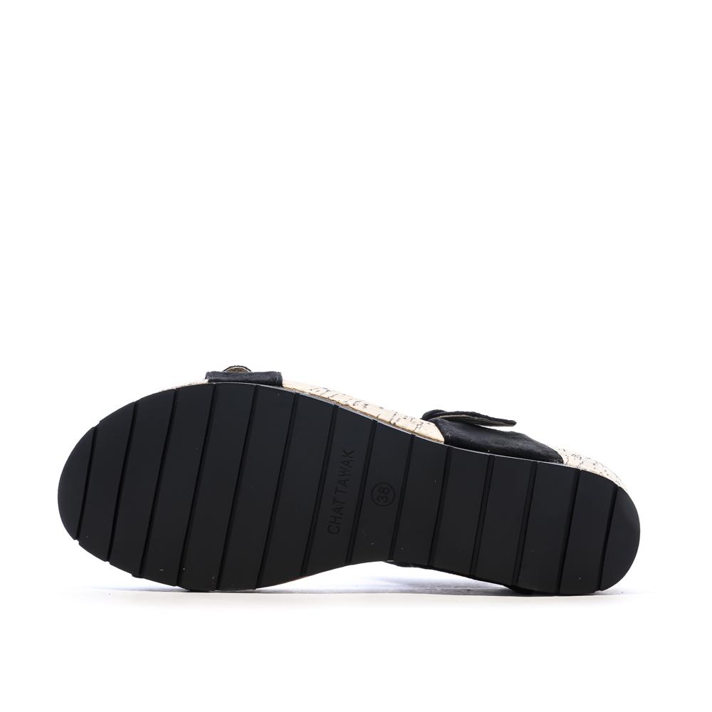 Chattawak Laspinas Women's Black Sandals Photo of the Espace des Marques %store% store - view of %key%