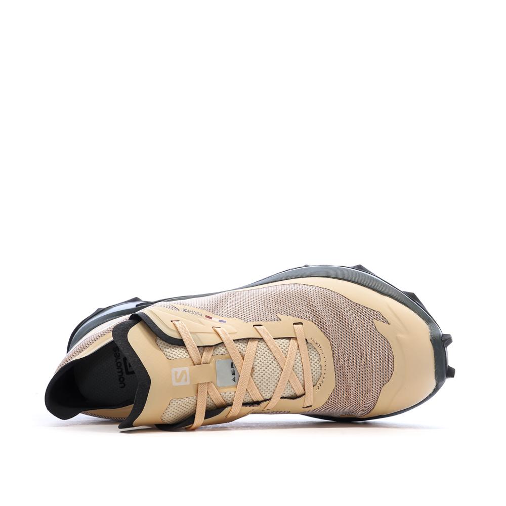 Beige/Schwarze Damen-Wanderschuhe Salomon Supercross 4 Ansicht 4
