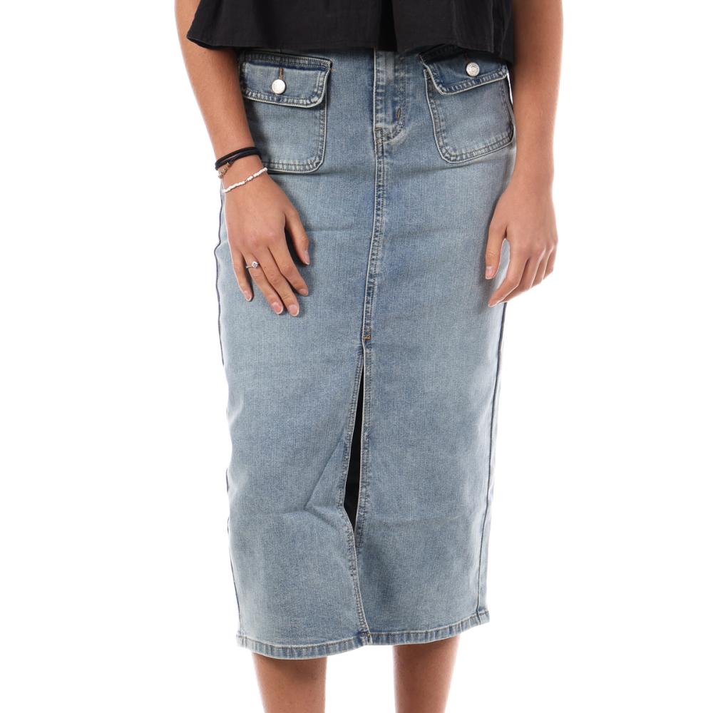 Blauer Damen-Jeansrock Monday Premium Elephant günstig