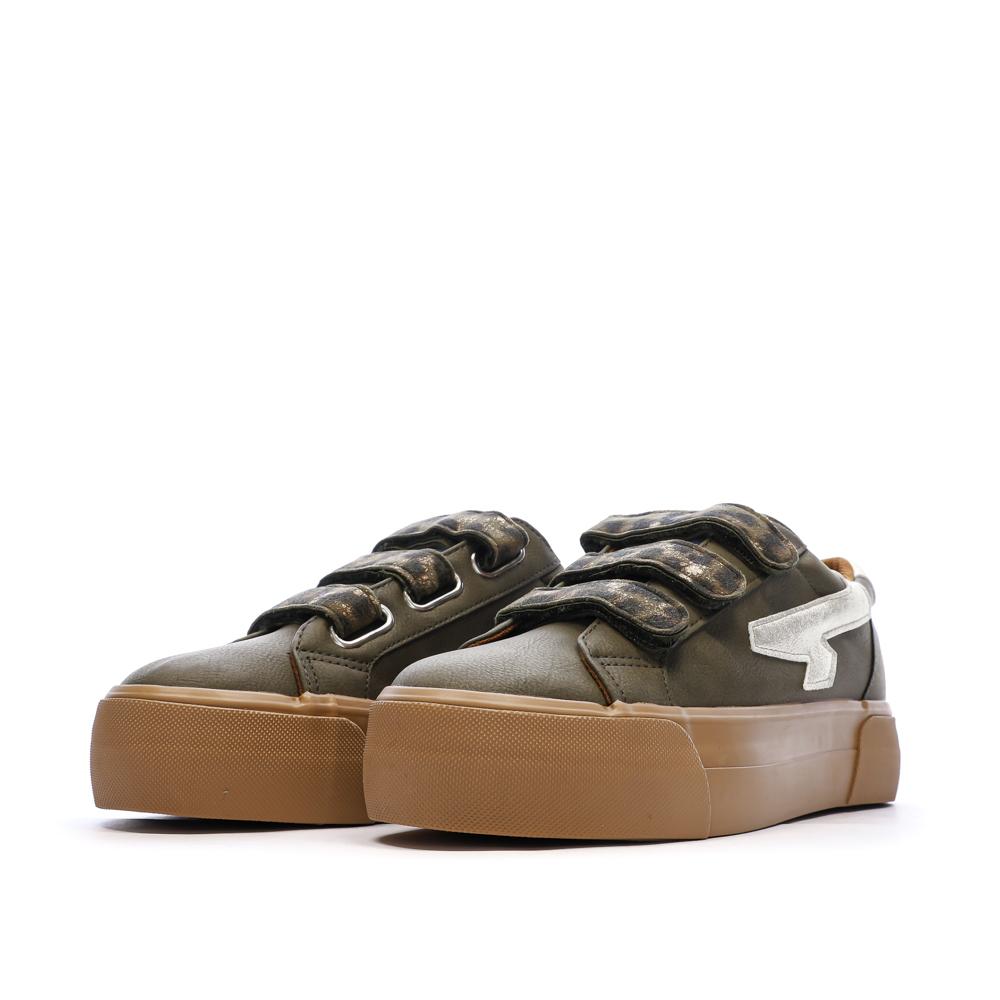 Zapatillas de plataforma caqui para mujer Kaporal Clovia ver 6