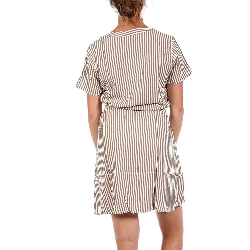 Braun-weiß gestreiftes Damenkleid von JDY Life Ansicht 2