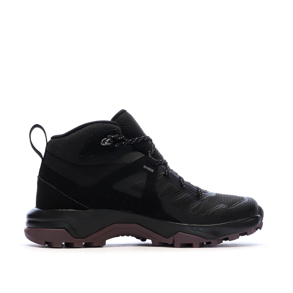 Zapatillas de senderismo negras para mujer Salomon Exeo Mid ver 2