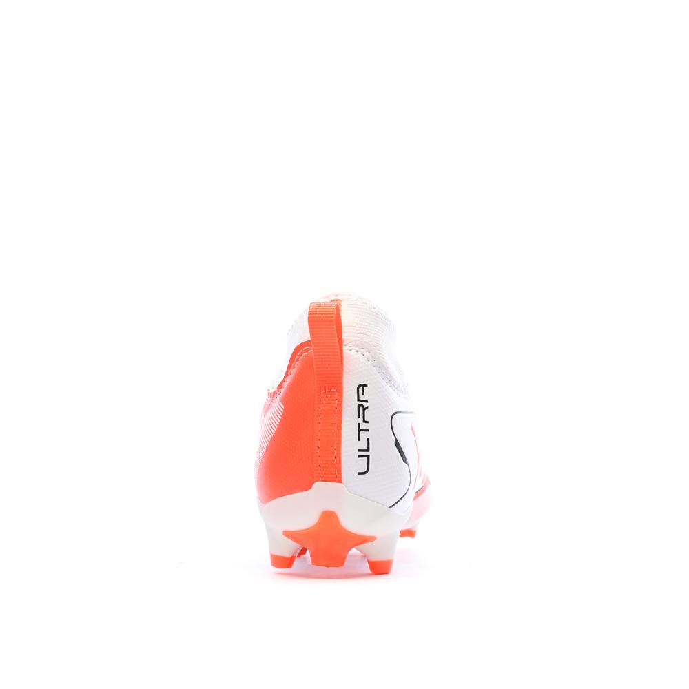 Chaussures de football Blanc/Rouge Garçon Puma Ultra 5 vue 3