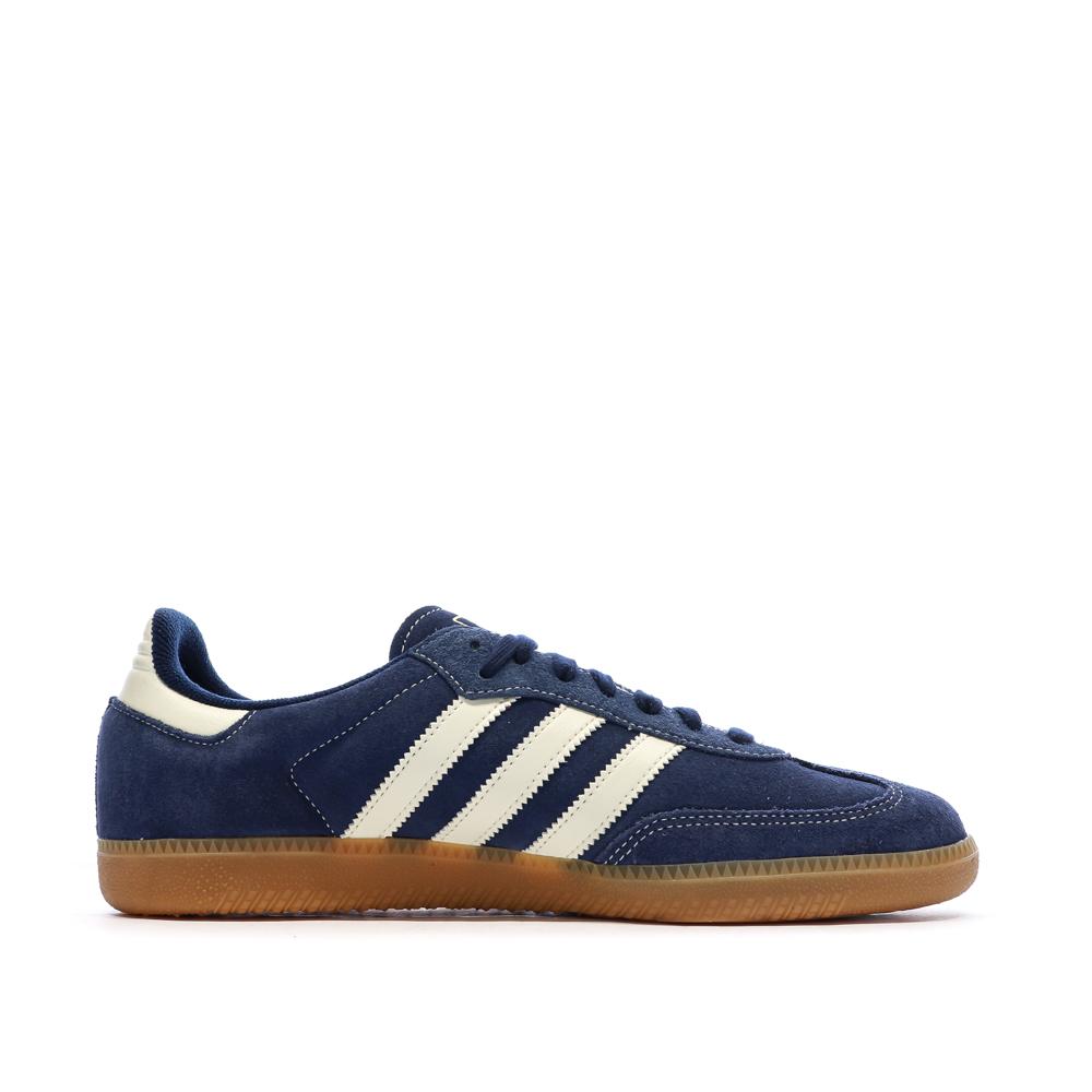 Baskets Bleu Marine/Blanc Homme Adidas Samba vue 2