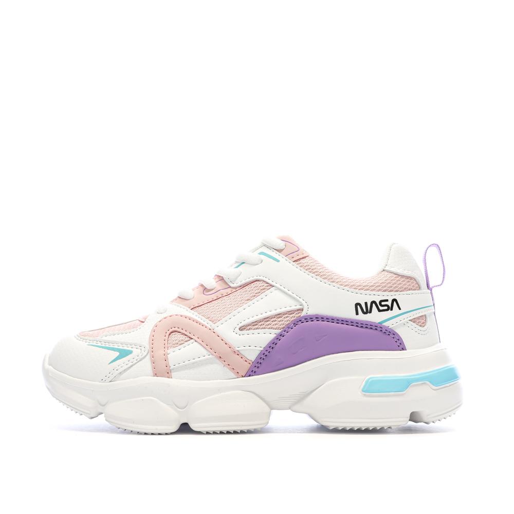 Zapatillas deportivas blancas y rosas para mujer Nasa Jabalem barato