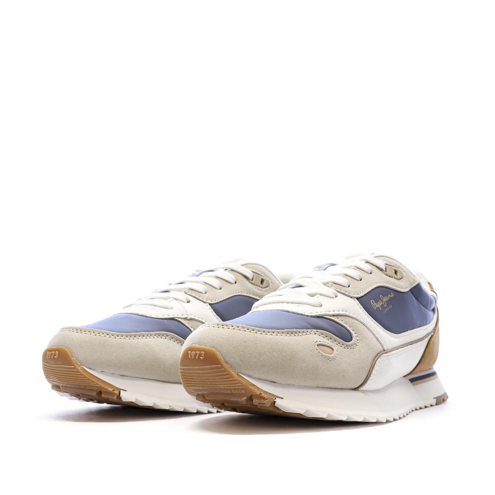 Blaue/weiße Sneaker für Herren von Pepe Jeans, Modell Bexley Light Thames Ansicht 6