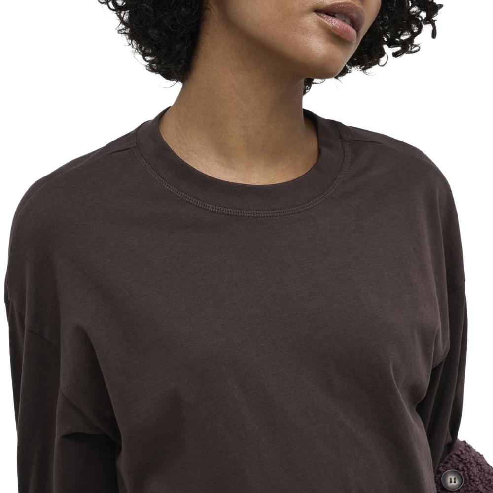 Braunes Langarm-T-Shirt für Damen von Only Happy1 Ansicht 3
