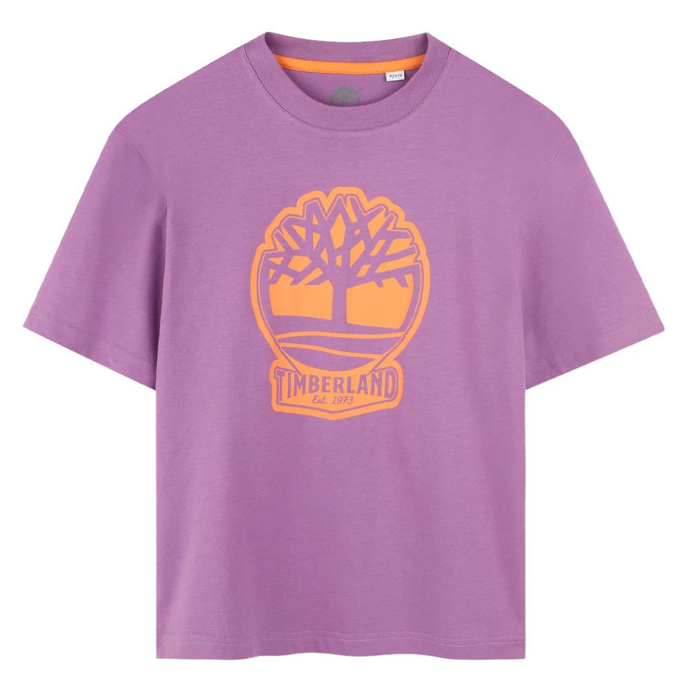T-Shirt Violet Garçon Timberland T60422 pas cher