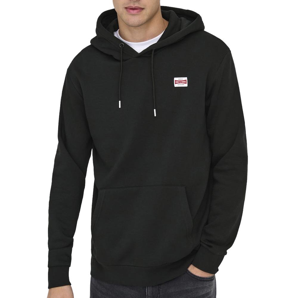 Schwarzer Herren-Kapuzenpullover Only & Sons Hoodie günstig