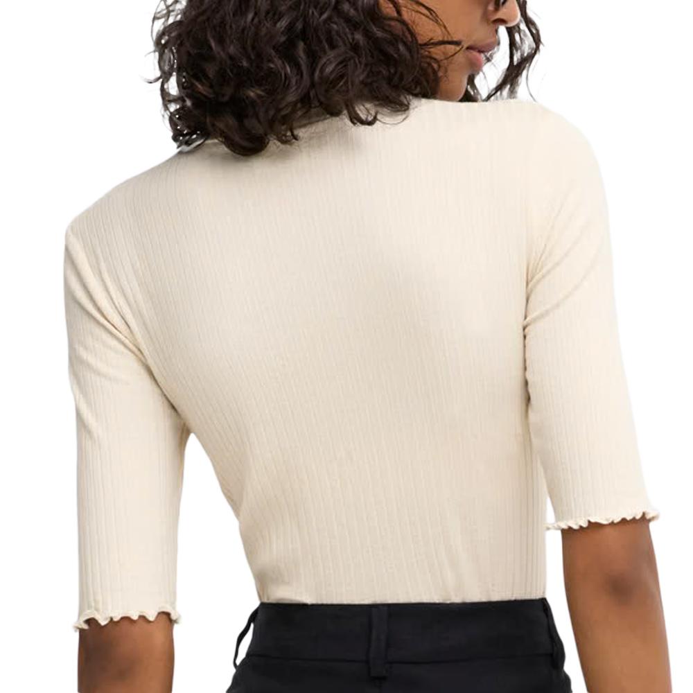 T-Shirt Ecru Femme JDY Fransiska vue 2