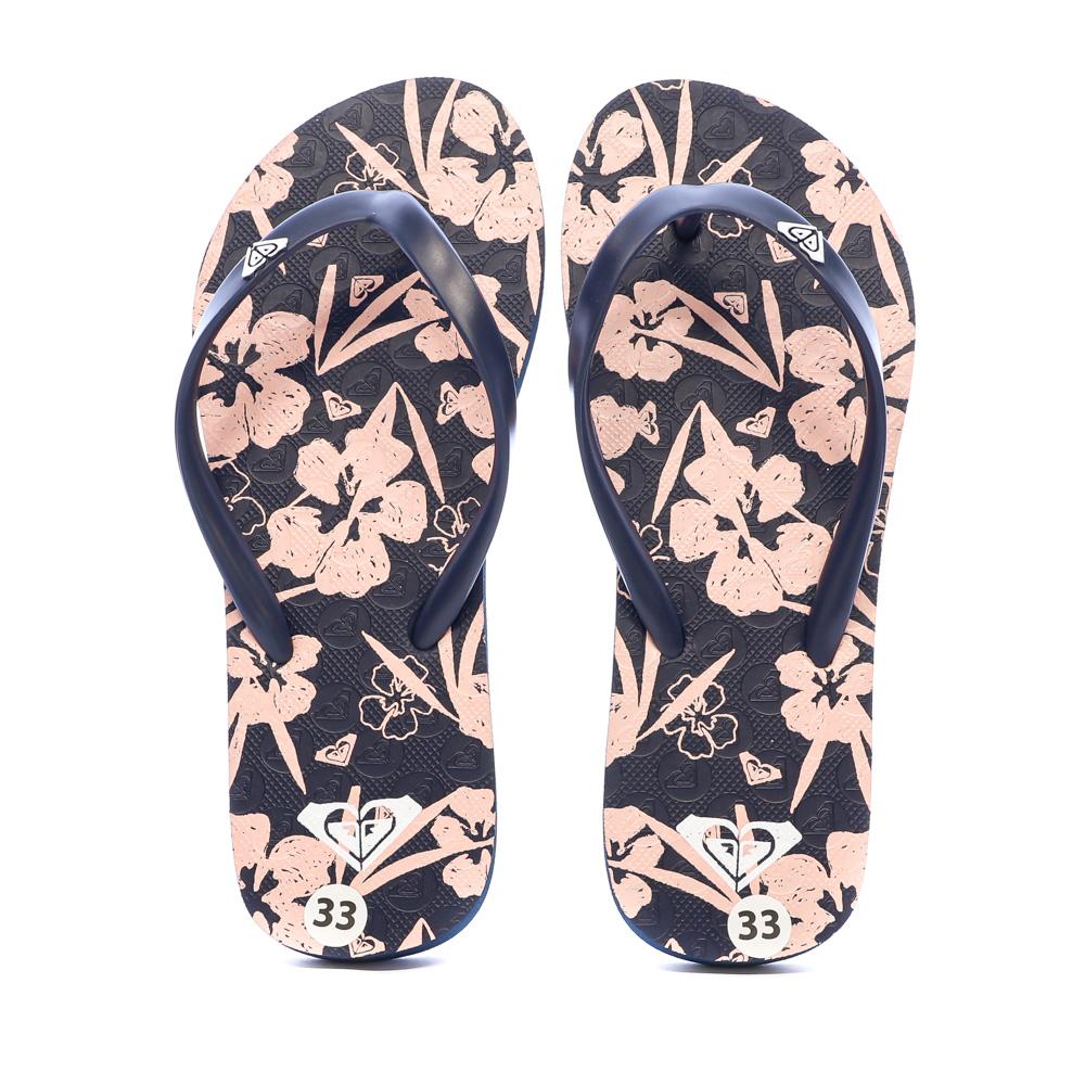 Chanclas niña Roxy The Sea Vanilla navy floral ver 3