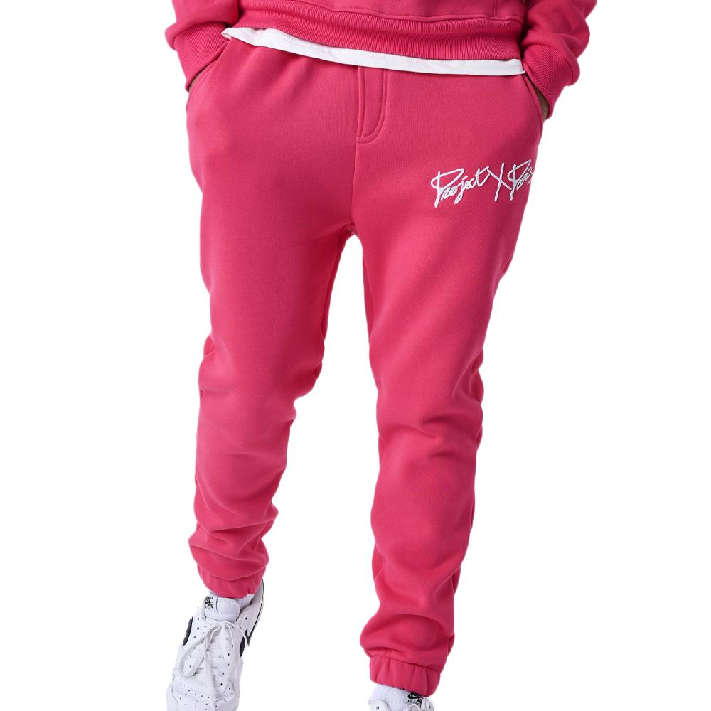 Jogging Rose Fluo Homme Project X Paris Basic pas cher