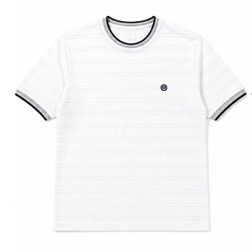 Camiseta blanca de hombre RMS26 a rayas barato