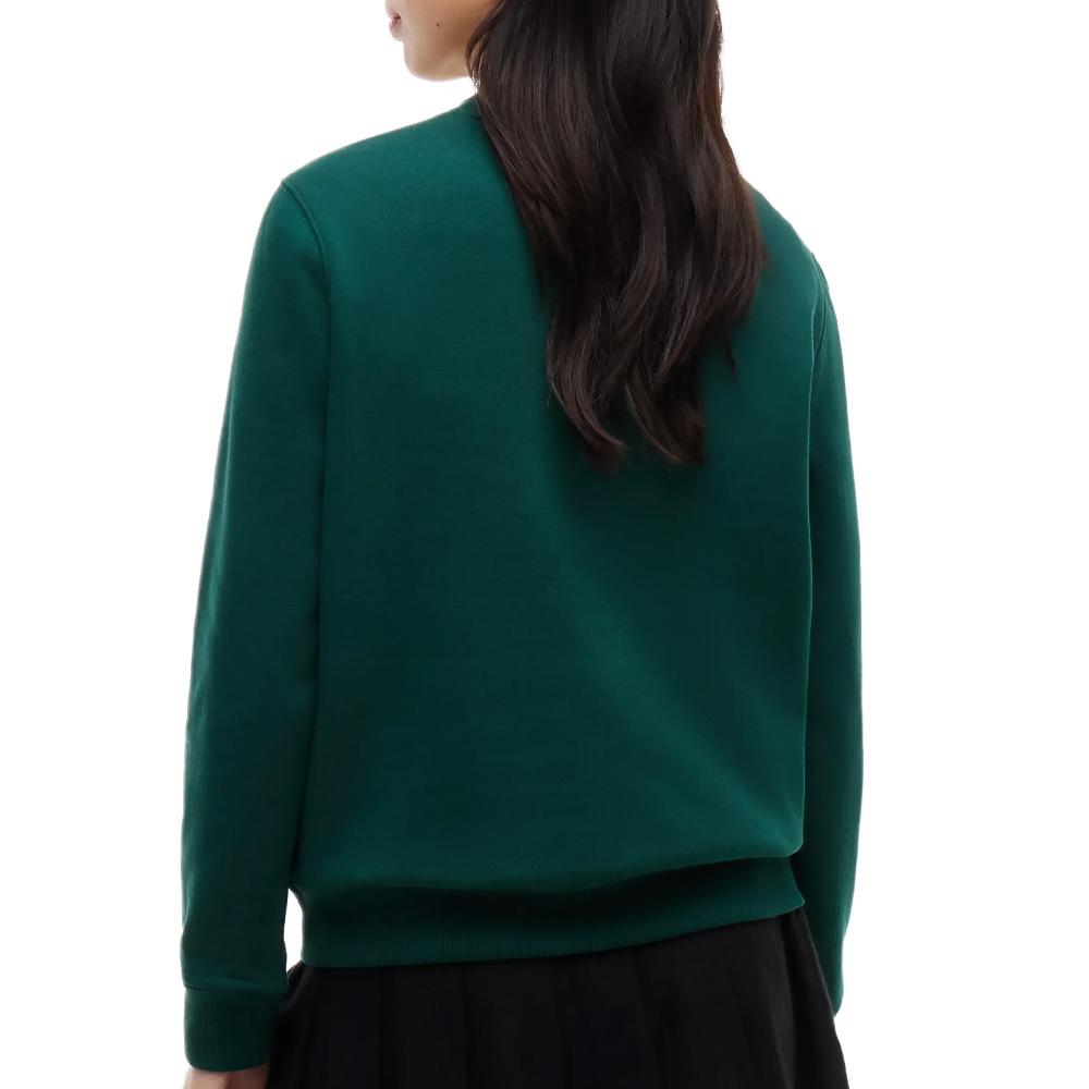 Sweat Vert Femme Tommy Hilfiger Flag Crew1 vue 2