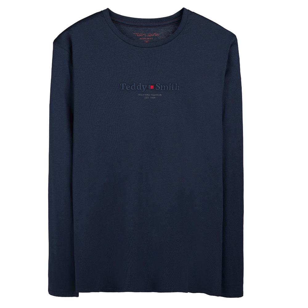 Teddy Smith Jim Men’s Navy Long-Sleeved T-Shirt affordable