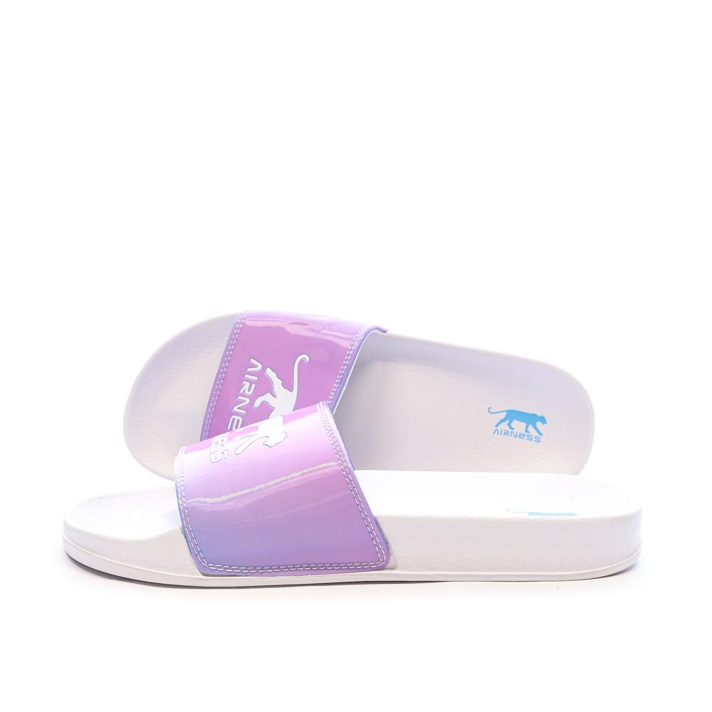Claquettes Roses Irisées Femme Airness Noor pas cher