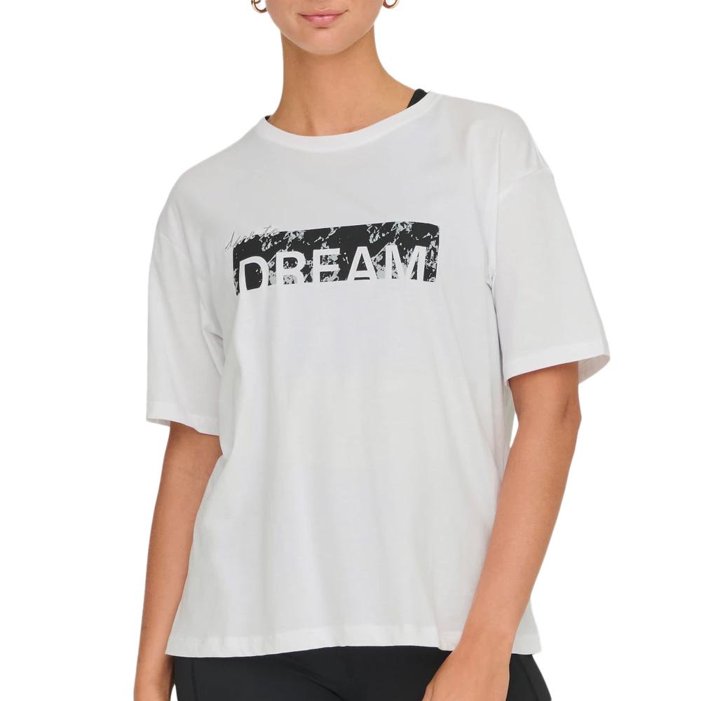 Only Space Life Camiseta blanca de mujer barato