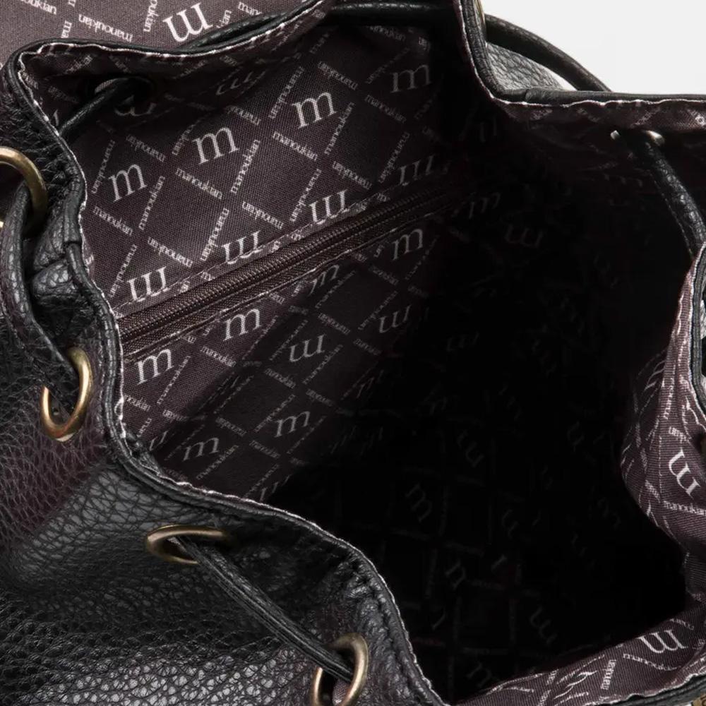 Sac à Dos Noir Femme Manoukian Soho vue 3