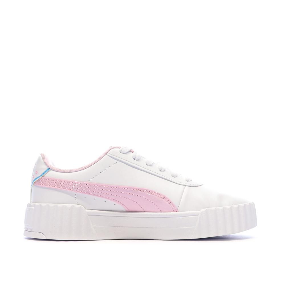 Baskets Blanc/Rose Fille Puma Carina 3.0 Jelly vue 2