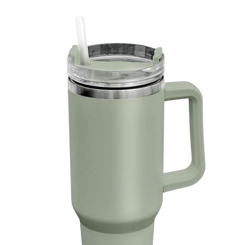 Taza de viaje isotérmica verde de 1 litro ver 2