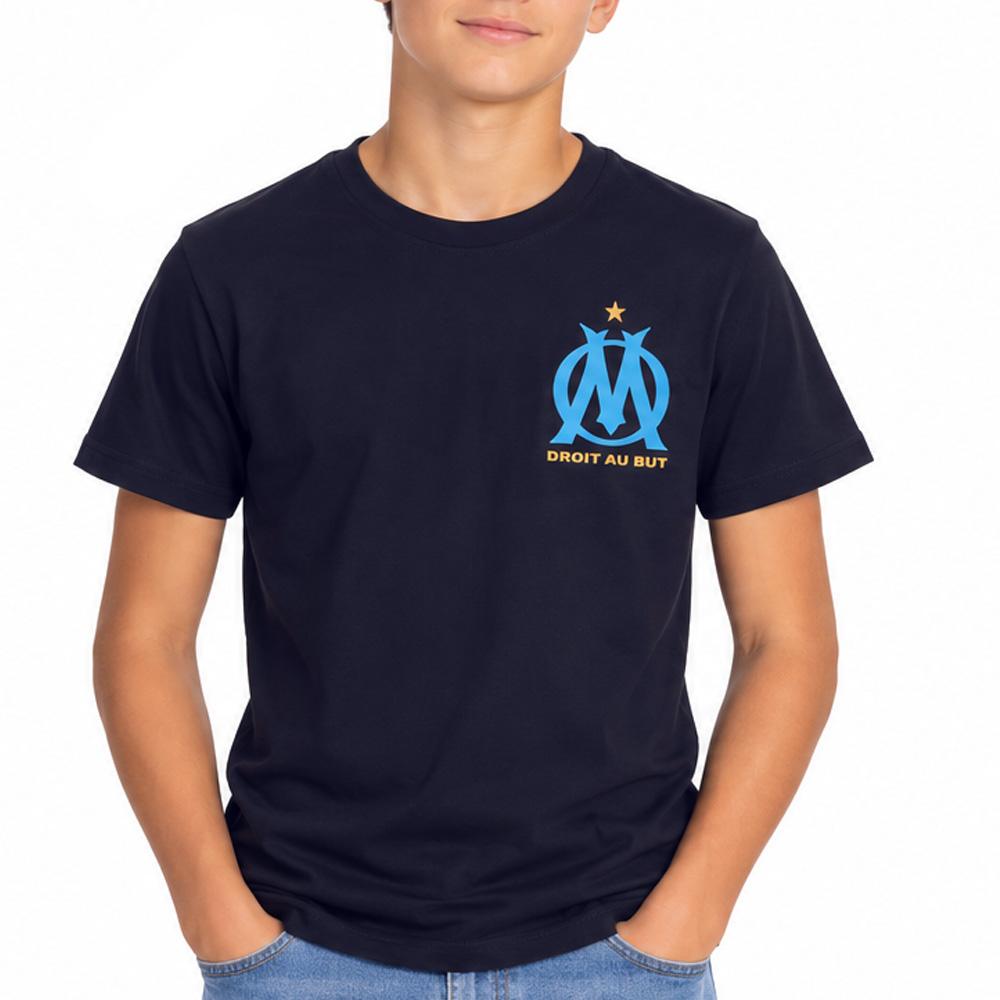T-shirt Marine/Bleu Garçon Olympique de Marseille pas cher