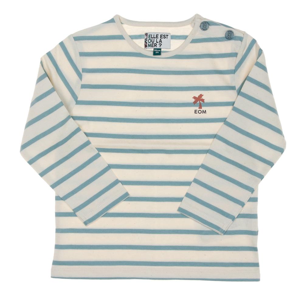 Camiseta de rayas EOM Eloris, Beige/Turquesa, Niño barato