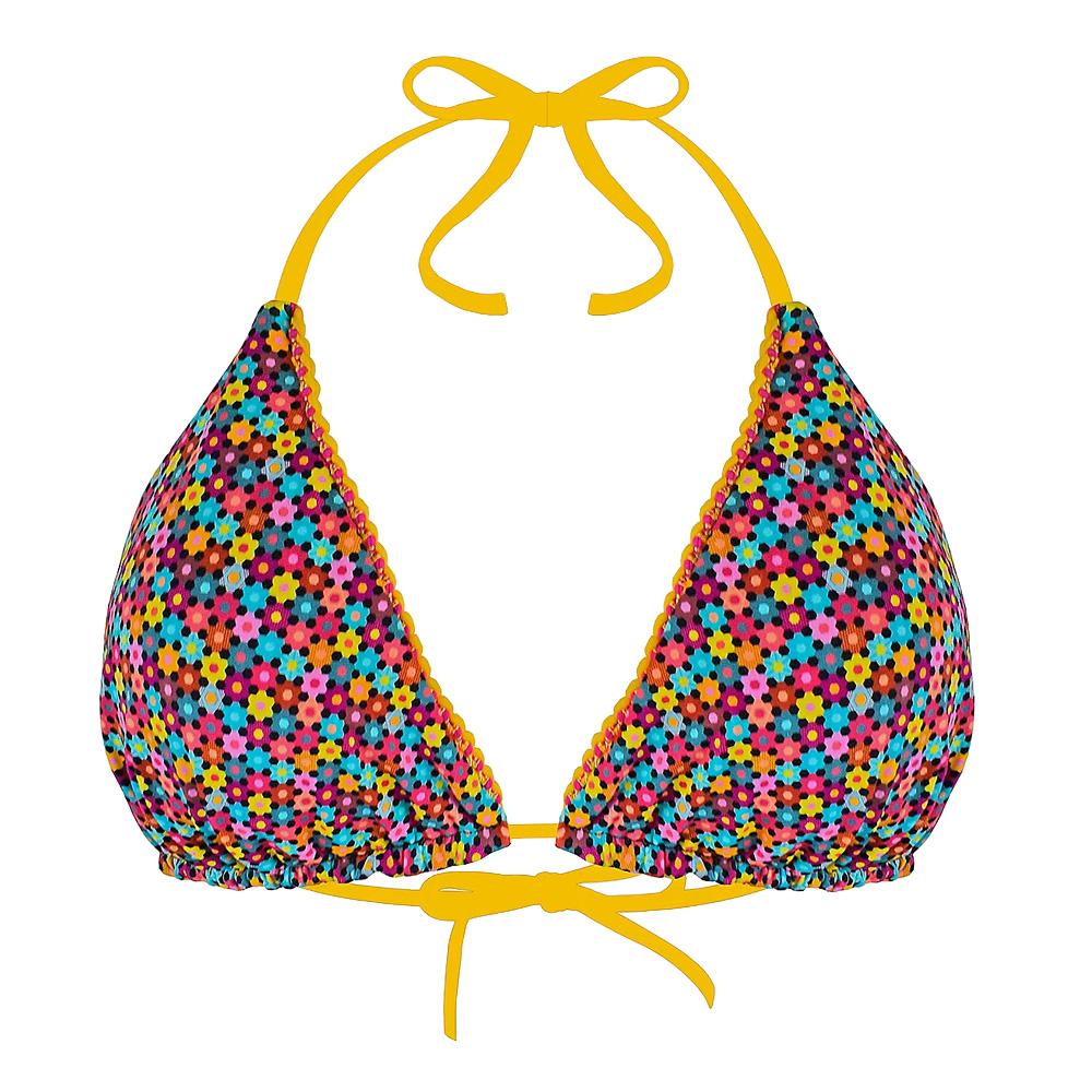 Top de bañador con estampado floral y tirantes finos GRAIN DE SABLE, reversible barato