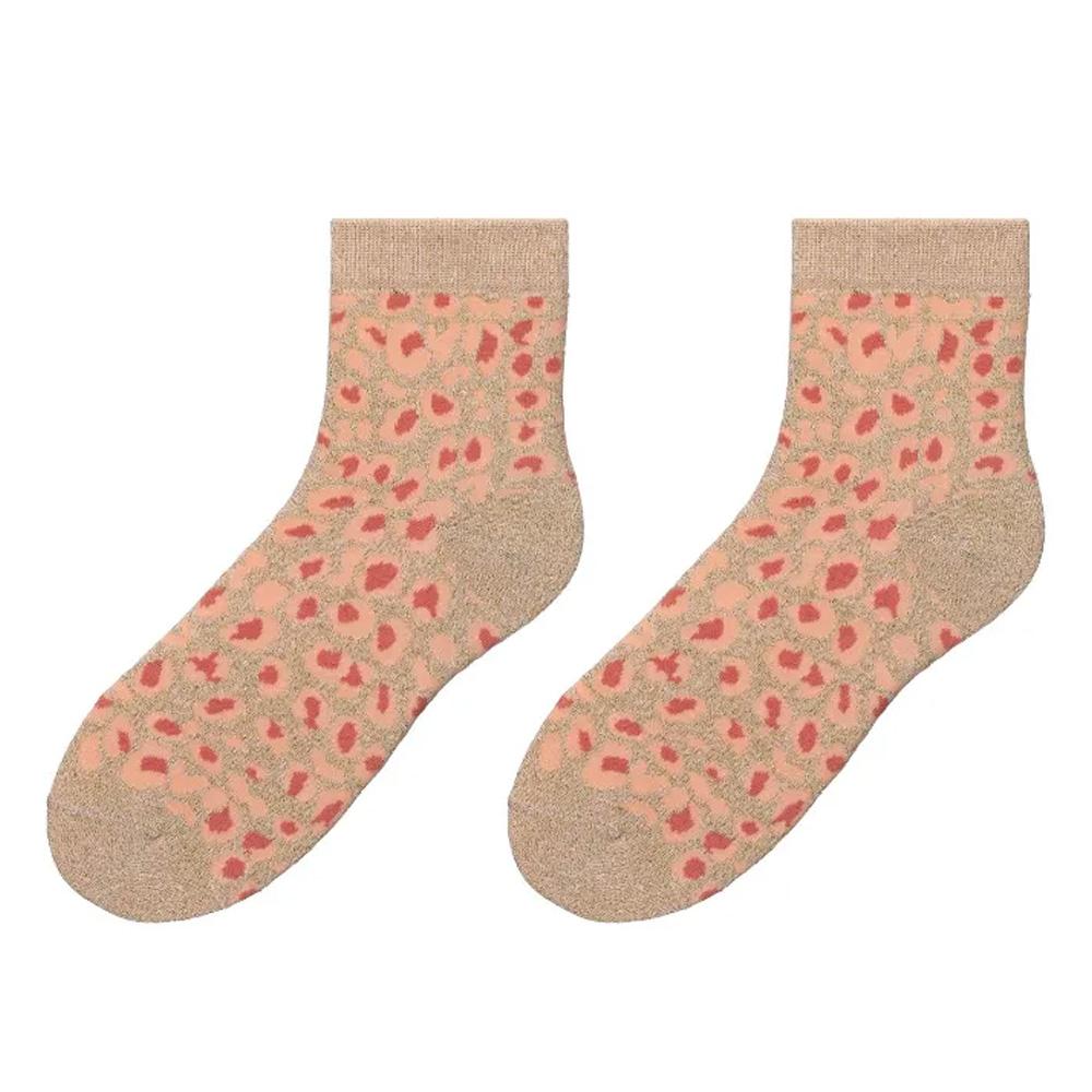Chaussettes Rose Femme Stella Green Leopard pas cher